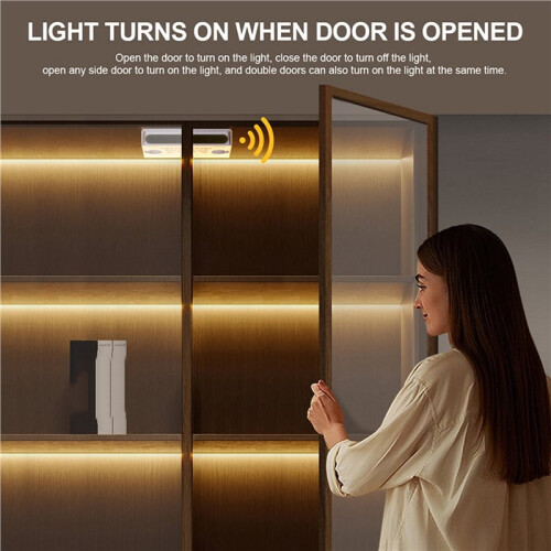 Door Sensor Control  DC12V-24V Double Side Induction for LED Strip /Bar Light Cabinet Wardrobe Closet Cupboard A 2