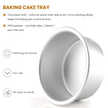 12X 4 Inch Cake Pan,6 Piece Cake Pan Round Tier Baking Cake Pans Set for Baking Steaming,Baking Round Cake Pan