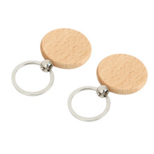 40Pcs Llavero de Madera Redondo en DIY Llavero de Madera Llavero Regalo de Etiqueta