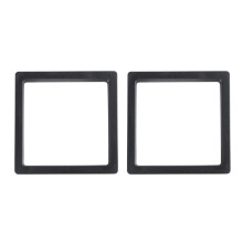 2X Vetrine quadrate in 3D con cornice contenitore per monete Espositore per gioielli Espositore per gioielli, 9 x 9 cm (con base)