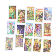 Wheel of Year Tarot Cards Hologram Paper Divination Playing Cards 10.3x6.2cm