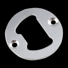 100X Bottle Opener Part with Countersunk Holes Round Metal Strong Polished Bottle Opener Insert Parts