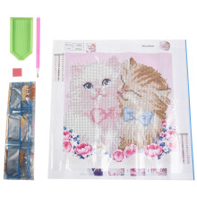2X 5D Diy Diamond Painting Stitch Couple Cat Diamond Painting Round Rhinestones Embroidery Animals