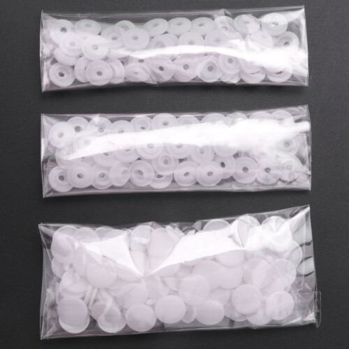100 Pcs T3 KAM SNAPS Press Studs Scrapbook Sewing Buttons White
