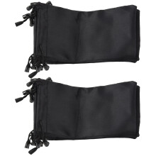 20X Funda Para Gafas Rectangulo Tela Negro 180 x 90 mm