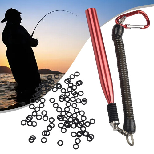 Εργαλείο Wacky Worm Rig για ψάρεμα λαβρακιού με καραμπίνερ, κιτ δακτυλίων O Senko 6 2