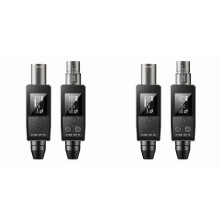 2X UHF Wireless Microphone Transmitter Receiver XLR Microphone Wireless System Suitable for 48V Capacitive Microphone