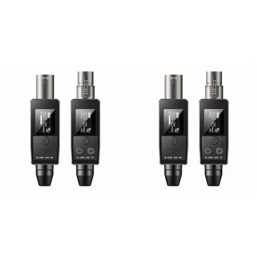 2X UHF Wireless Microphone Transmitter Receiver XLR Microphone Wireless System Suitable for 48V Capacitive Microphone