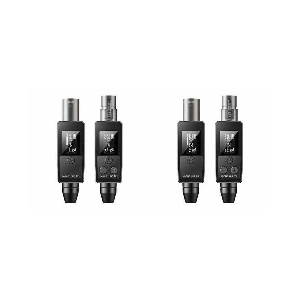 2X Uhf Wireless Microphone Transmitter Receiver Xlr Microphone Wireless System Suitable For 48V Capacitive Microphone 4714239755209