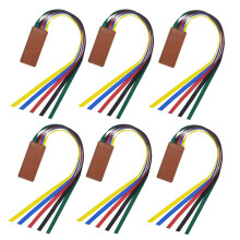 6-Teilige Band-Lesezeichen-Leder-Seiten- Buch-Seiten- mit Buntem Band-Kunstleder-Lesezeichen