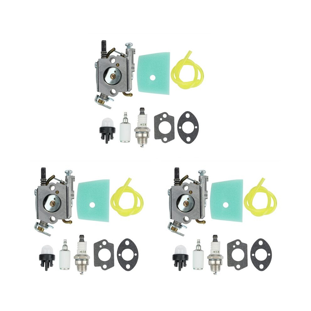 3X Carburetor Air Fiiter For 123 223 322 323 325 326 327 Zama C1q-El24 Trimmers Carb 503283401 Silver 6032340201841