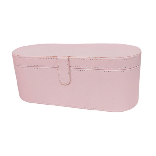 Étui rigide pour sèche-cheveux en cuir PU, portable et compact, rose 2