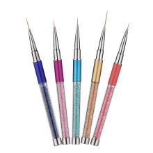 5-teiliges Nagelkunstpinsel-Set, 7/9/11/15/20mm, langlebige Gel-Lack-Zeichenstifte
