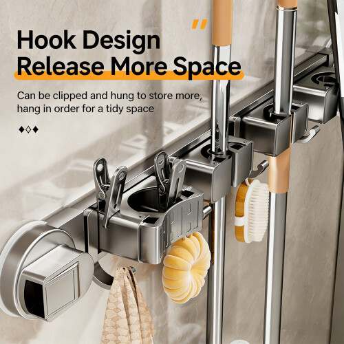 Strong And Durable Aluminum Wall Mounted Cleaning Tool-Gray 34 2