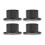 4PCS ABS Cable Grommet Sleeve for 1 Inch Rectangular Satellite V2 Black 1