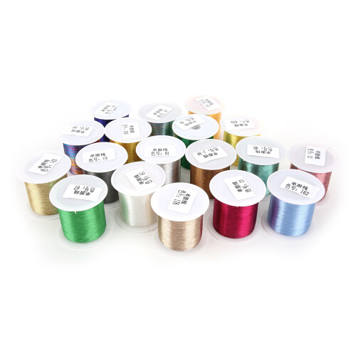 20 Stück Polyester-Stickgarne, 300 m, 20 Farben 2