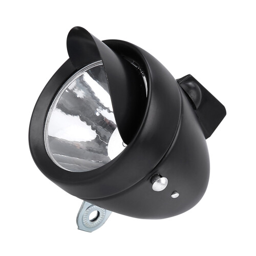 Vintage LED Bicycle Front Headlight with Visor - Metal, Bright Night Light 2
