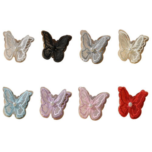 Accessoires de couture de papillon brodés à 2-Violet clair 1