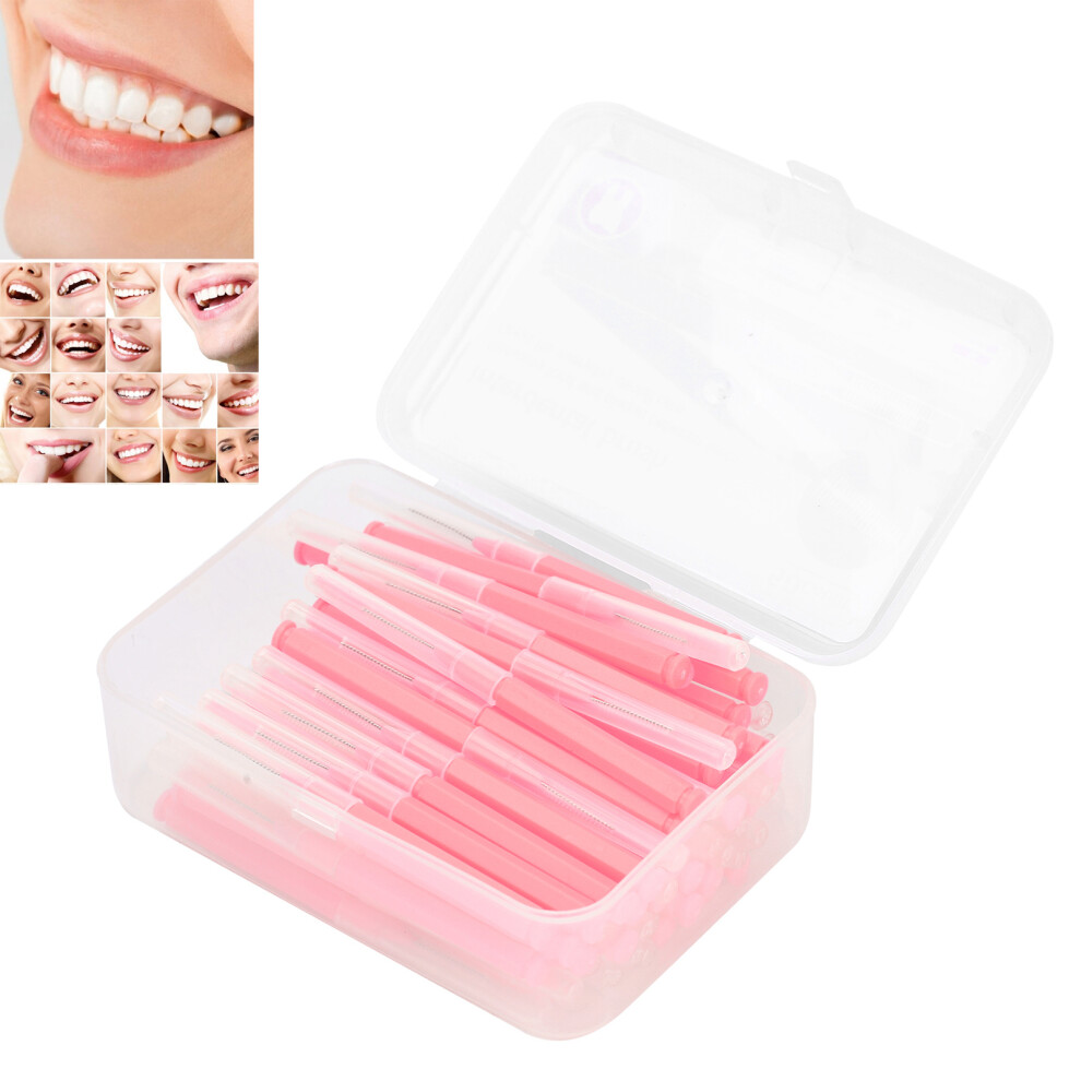 Pink 60Pcs Interdental Brush Set For Orthodontic & Dental Care
