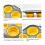 Silicone Muffin Pan with Metal Frame, Egg Bite Maker Silicone Molds for Baking, Cupcake Pans 12 Regular Size Yellow 5