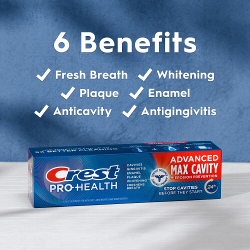 Crest Crest Pro-Health Advanced Max Cavity + Erosion Prevention Toothpaste, 5.1 OZ (144 g) 2