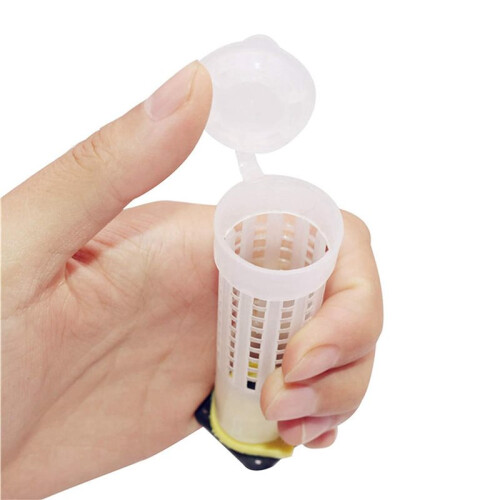 150 PCS Queen Bee Roller Cage - Plastic Beekeeping Queen Cup Kit Queen Bee Roller Cage Back Cup Holder Beekeeping Tools