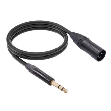 2st 6,35 mm Naar XLR-Jack Audiokabel 6,35 mm (1/4 Inch) Mannelijk Naar 3-Pins XLR Mannelijk Gebalanceerde Interfacekabel voor Microfoon, 3 Meter