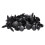 5mm X 5mm Hole Dia Black Plastic Rivets Fastener Push Clips 960 Pcs 2