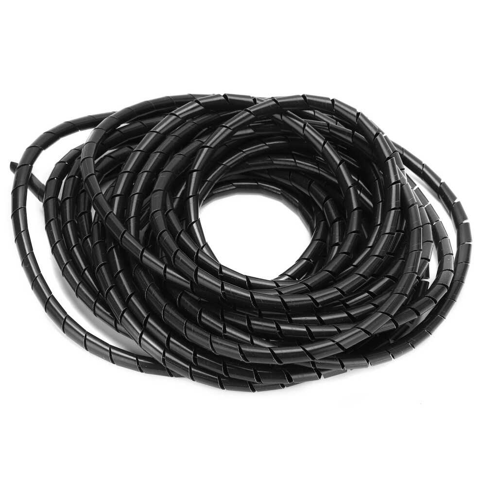 Black Spiral Wire Wrap Cable Î¦8Mm 10M Flexible Wire Management Solutions 8761391074620