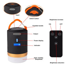 3X Campinglicht, Wasserdichte Zeltlampe, Tragbares LED-Nachtlicht, Fernbedienung, Wiederaufladbar, Outdoor-Campinglaterne, Funktioniert