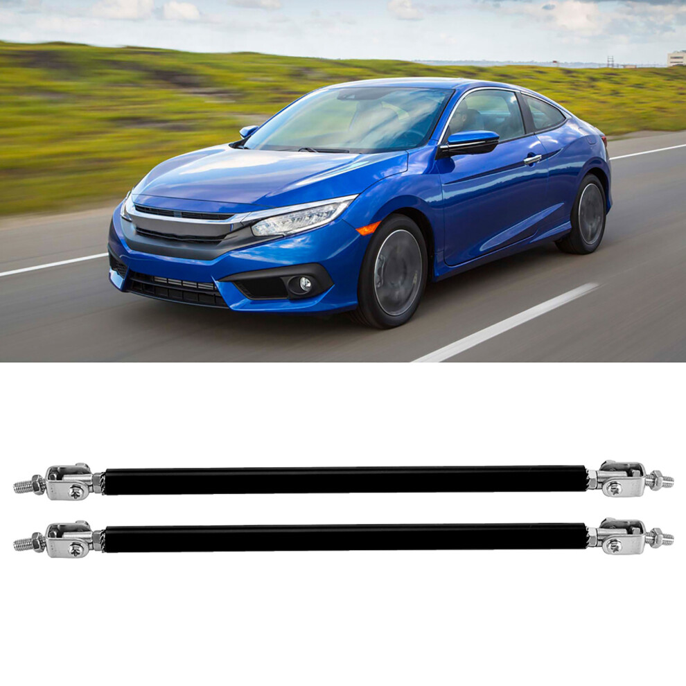 20Cm Aluminum Front Bumper Support Rod Pair For Car Modification (Black) Black 5081391602948