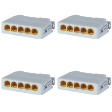 4X Repetidor de Conmutador de Red Extensor POE de 5 Puertos de 1000 Mbps Compatible con IEEE802.3af/At/Bt 100 M para Conmutador POE NVR IPC