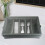 Oxfords Adjustable Compartments Gray Cutlery Storage Box With 2