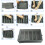 Oxfords Adjustable Compartments Gray Cutlery Storage Box With 4