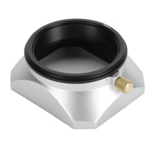 55mm Silver Aluminum Square Lens Hood | Retro Digital Camera Accessory