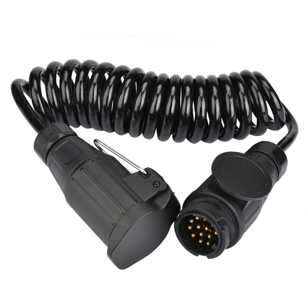 13 Pin Trailer Plug & Spring Cable Connector For European Caravans 9421391602207