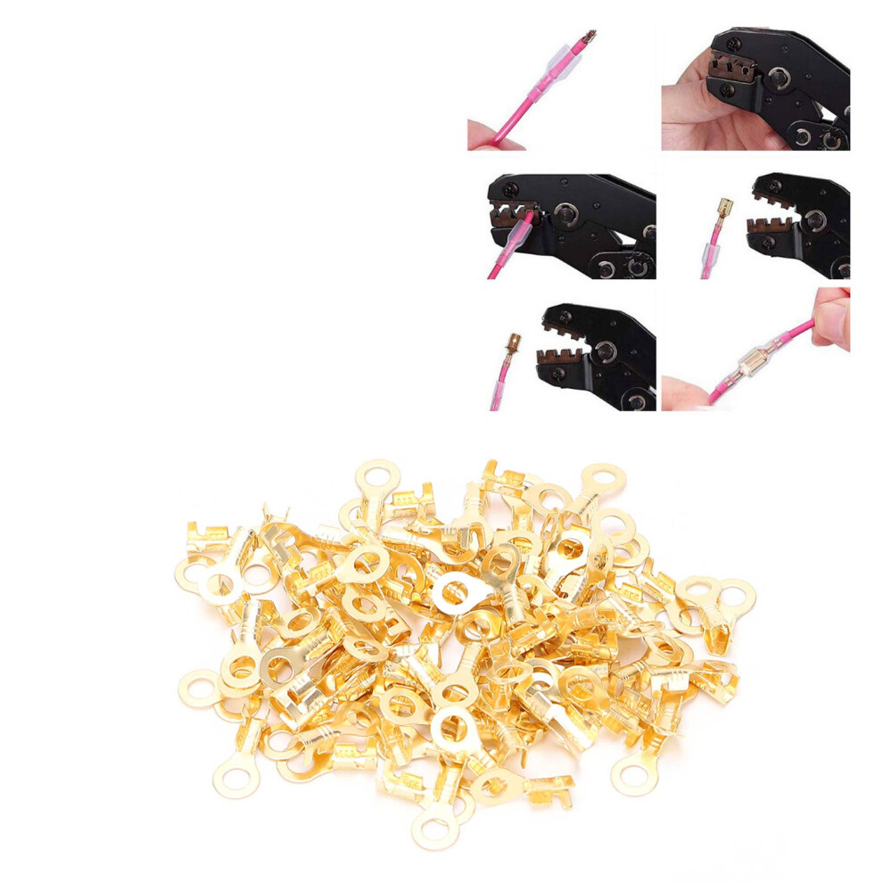 Australian Heavy Duty Brass Lug Ring Terminals 100Pc M4 4.2Mm Cable Fittings 4621391077257