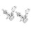 6Pcs Silver Locking Guitar Tuning Peg Set, 17.5mm Handle Length 11
