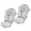 6Pcs Silver Locking Guitar Tuning Peg Set, 17.5mm Handle Length 7
