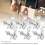 6Pcs Silver Locking Guitar Tuning Peg Set, 17.5mm Handle Length 6