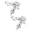 6Pcs Silver Locking Guitar Tuning Peg Set, 17.5mm Handle Length 3