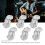 6Pcs Silver Locking Guitar Tuning Peg Set, 17.5mm Handle Length 12