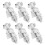 6Pcs Silver Locking Guitar Tuning Peg Set, 17.5mm Handle Length 13