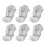 6Pcs Silver Locking Guitar Tuning Peg Set, 17.5mm Handle Length 14