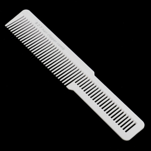 4x Professionele platte haarkam voor kappers en salons, wit 2