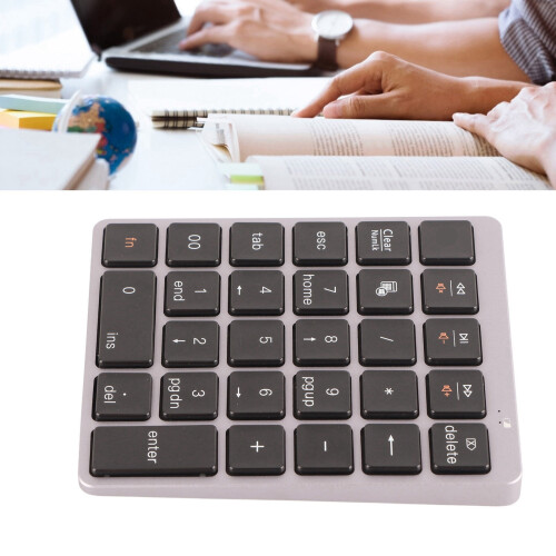 Bluetooth 3.0 Aluminum Numeric Keypad 28 Keys for IOS, Android, Windows