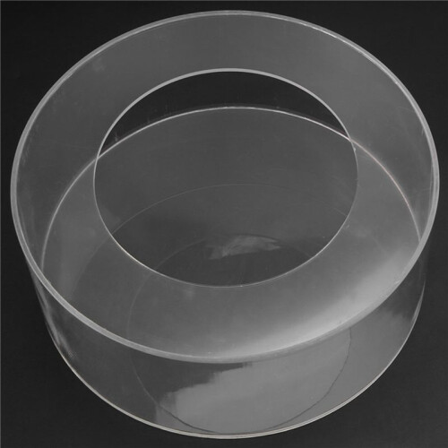 1Pc Round Acrylic Cake Display Board Cake  Smoother Scraper Cake Tray DIY Round Decor Cake Refillable Board(C) 2
