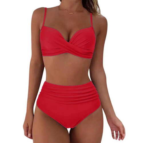 (red, L) Sexy Push-Up Bikini Set for Beach & Pool
