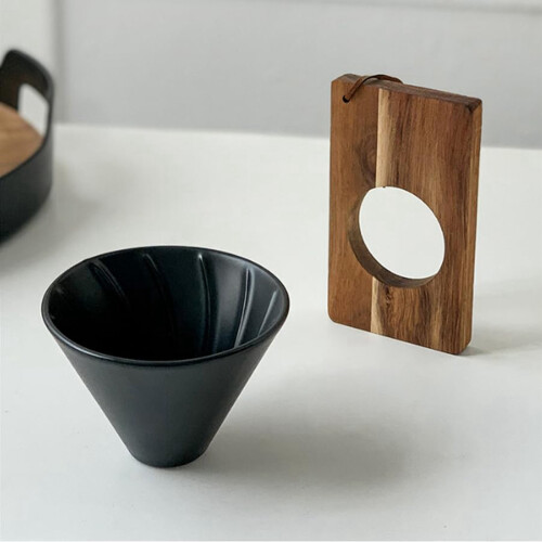 2X Pour over Coffee Filter  Funnel Cup Ceramic Pour over Coffee Dripper Coffee Maker Reusable Coffee Filter 2