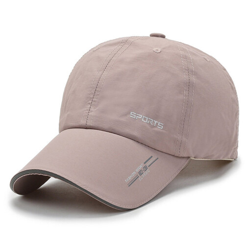 (Pink) Men\'s UV Sun Cap with Reflective Stripes